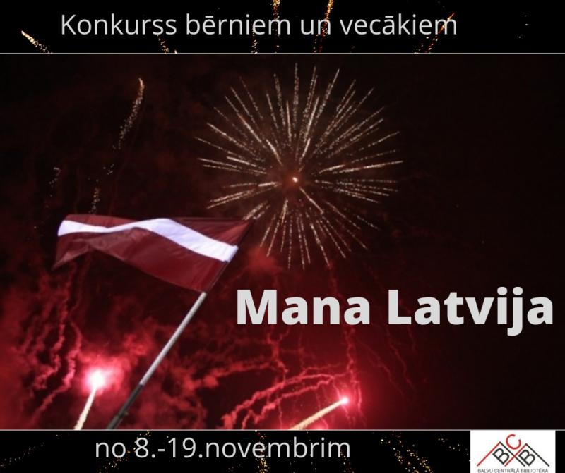 Konkurss bērniem un vecākiem "Mana Latvija"
