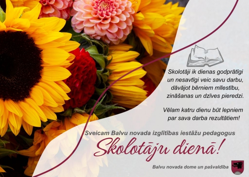 Sveicam Skolotāju dienā!