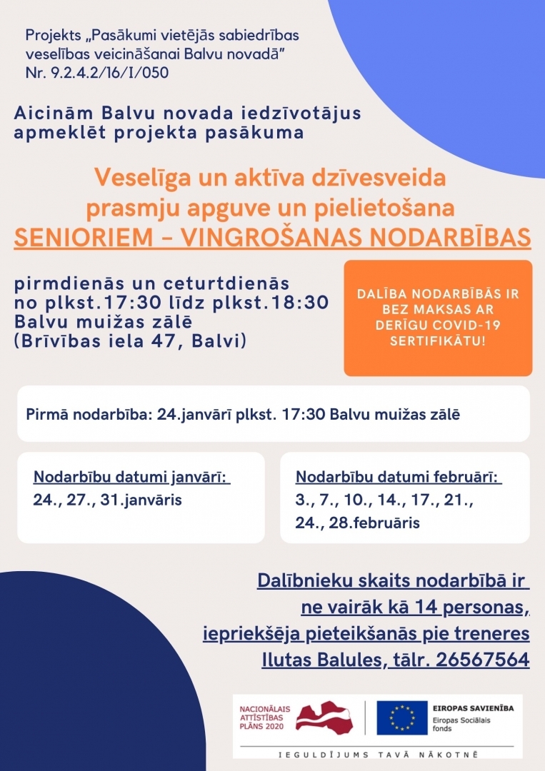 vingrošanas nodarbības