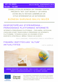 Uzņēmēji un citi interesenti aicināti piedalīties Biznesa sarunās Balvu muižā