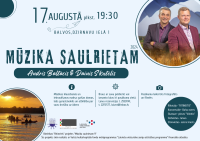 17. augustā notiks koncerts „Mūzika saulrietam"
