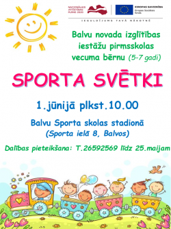 Sporta svētki pirmsskolas bērniem
