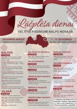 Lačplēša dienas norises Balvu novadā