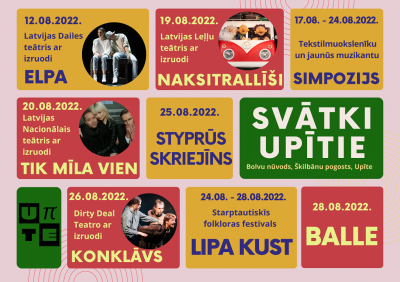 Upītē svētku programmā – teātri, simpozijs un starptautiskais folkloras festivāls