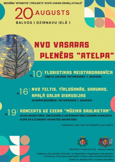 NVO vasaras plenērs ''Atelpa'' programma