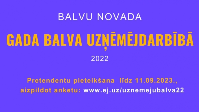 Piesaki Balvu novada uzņēmumus, ar kuriem lepojies!