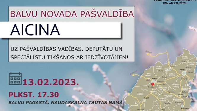 Uz tikšanos aicina Balvu pagasta iedzīvotājus