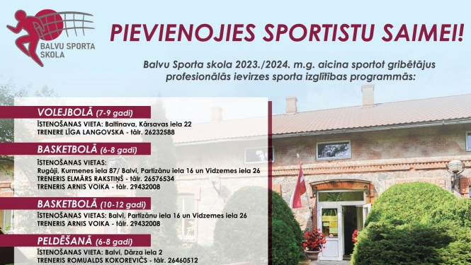 Pievienojies sportistu saimei!