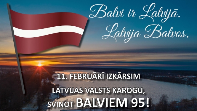 apsveikums ar karogu
