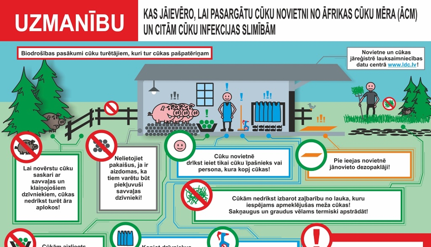 Balvu novada Kubulu pagastā, kādā mājas cūku novietnē, konstatēts saslimšanas gadījums ar Āfrikas cūku mēri