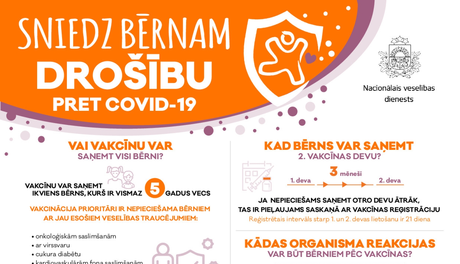 Par bērnu vakcināciju Balvos un Gulbenē