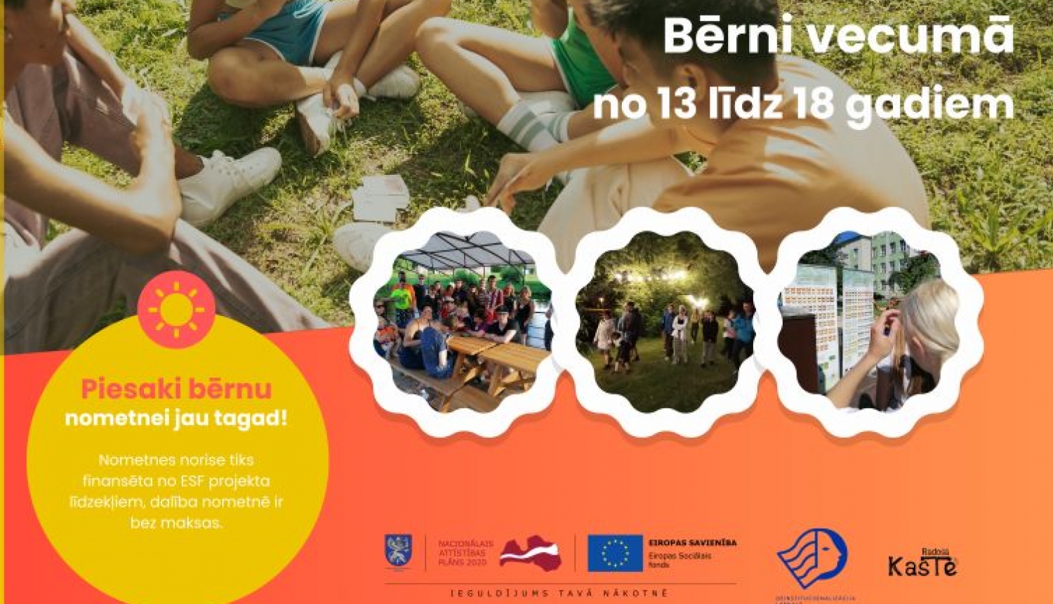 Latgales plānošanas reģions aicina pieteikt bērnus dalībai diennakts nometnē “PIEDZĪVOJUMU VASARA”