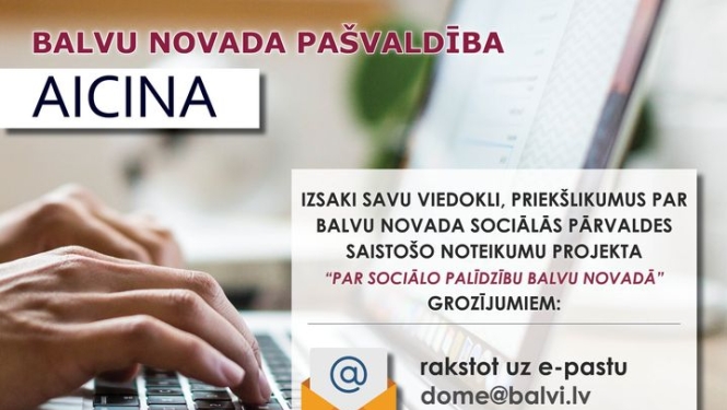 Aicina izteikt viedokli par saistošo noteikumu projektu