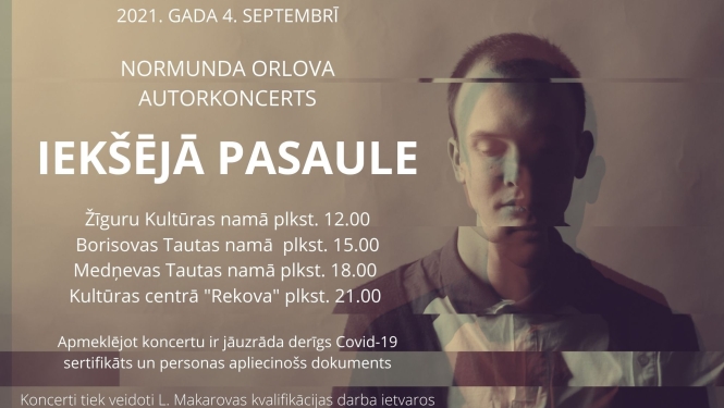 Normunda Orlova autorkoncerts 2021. gada 4. septembrī
