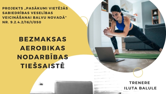 No 25.oktobra aicinām pievienoties aerobikas nodarbībām tiešsaistē