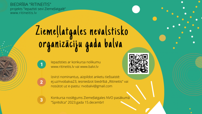 Aicinām pieteikt nevalstiskās organizācijas konkursam „Ziemeļlatgales nevalstisko organizāciju gada balva 2023”
