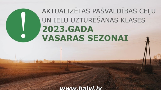 Ceļu uzturēšanas klases 2023