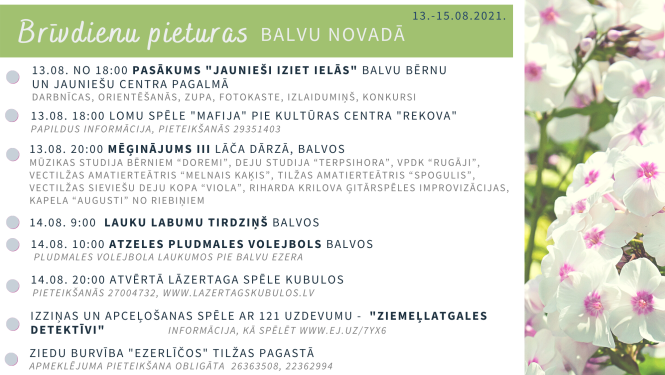 Idejas brīvdienām Balvu novadā